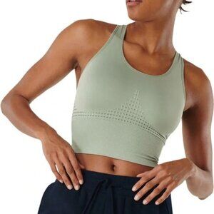 NWT Sweaty Betty Stamina Longline Workout Bra L Mirage Green
